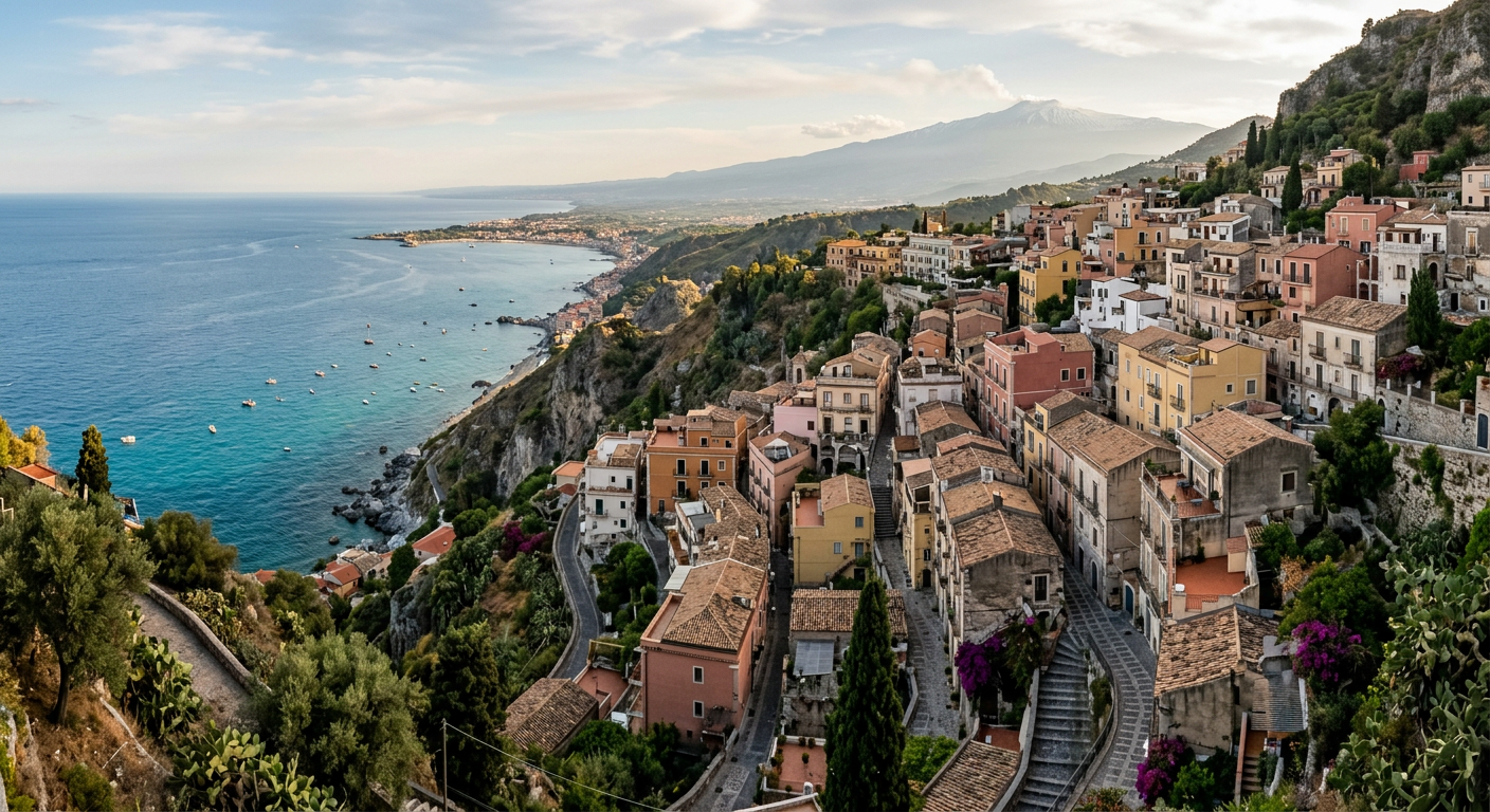 Vue de Sicile, Italie